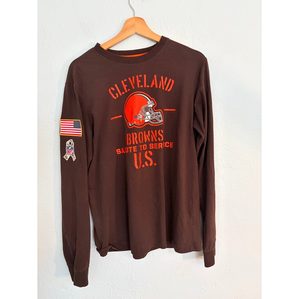 Nike Cleveland Browns Shirt M Brown Salute to Service Long Sleeve Gorpcore Camo